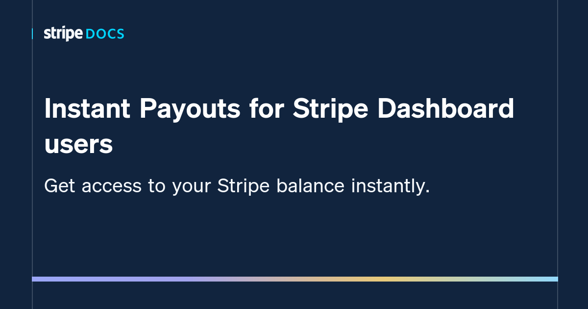 Stripe Instant Payouts